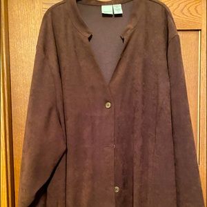 ROAMANS FAUX SUEDE BLAZER 30W plus